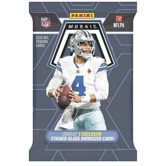2025 Panini Mosaic Football Flagship Collection Trading Card Box (1 Stained Glas